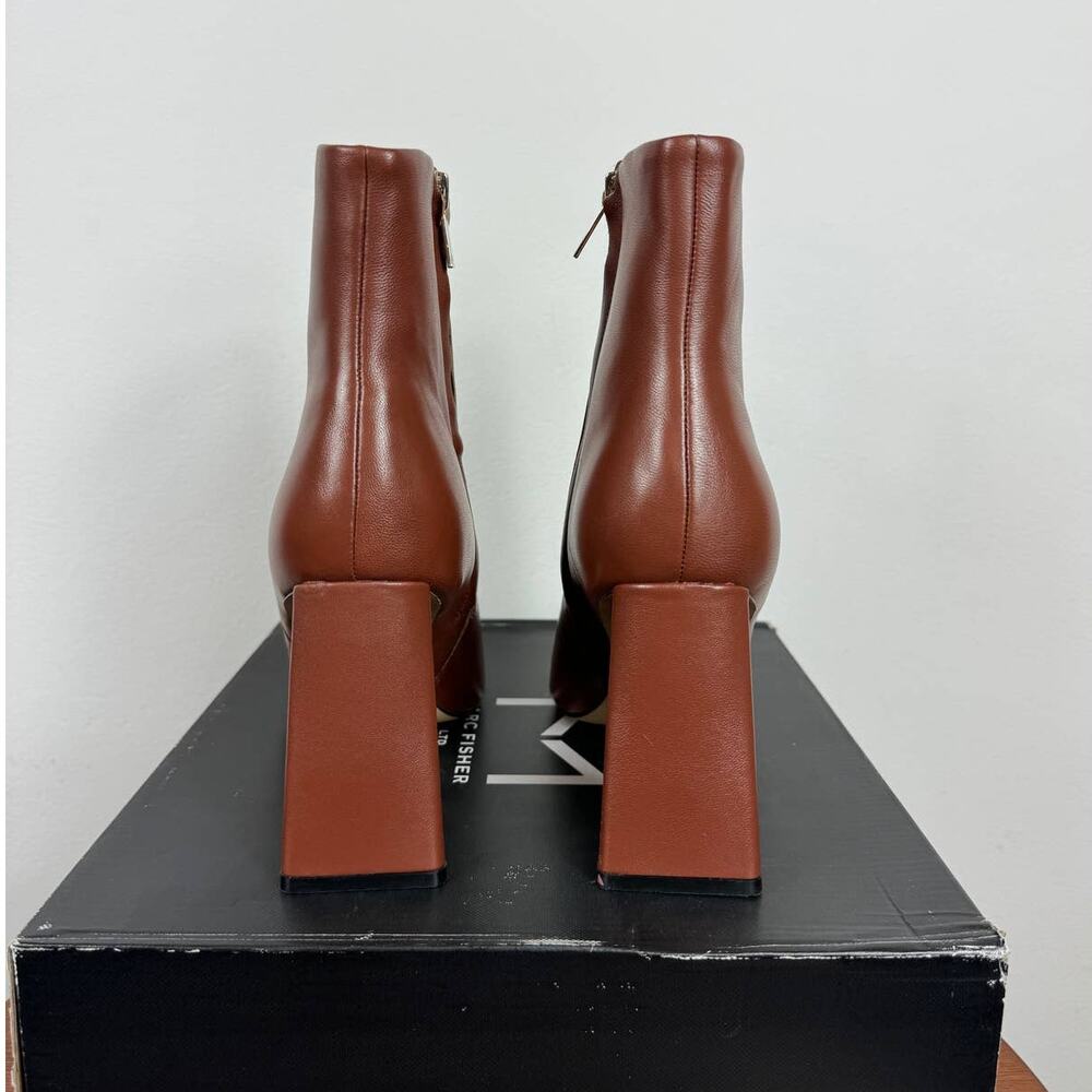 New Marc Fisher Ltd Kulika Ankle Bootie Medium Natural Leather Women's Size 11 - Picture 6 of 11